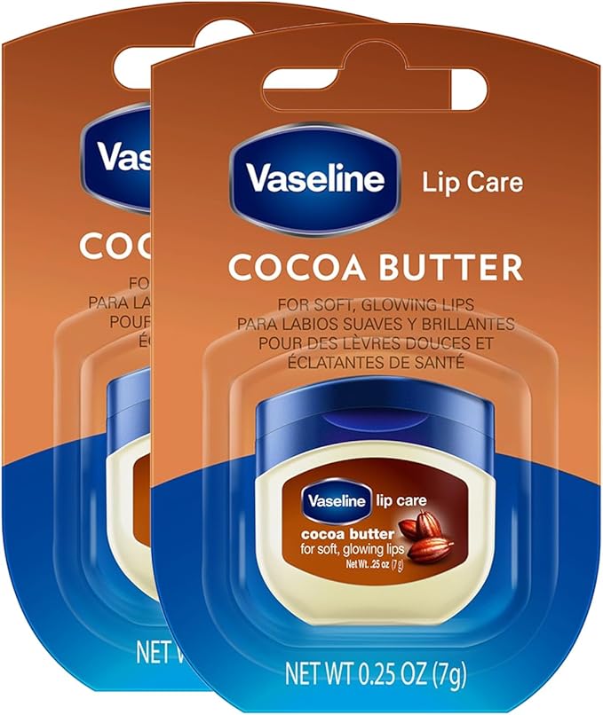 Vaseline LIP CARE COCOA BUTTER LIP BALM TUB WITH PURE JELLY & COCOA BUTTER FOR SOFT & GLOWING LIPS| NON-GREASY LIP MOISTURIZER FOR NATURALLY TINTED LIPS|PACK OF 2X7GM - Image 5